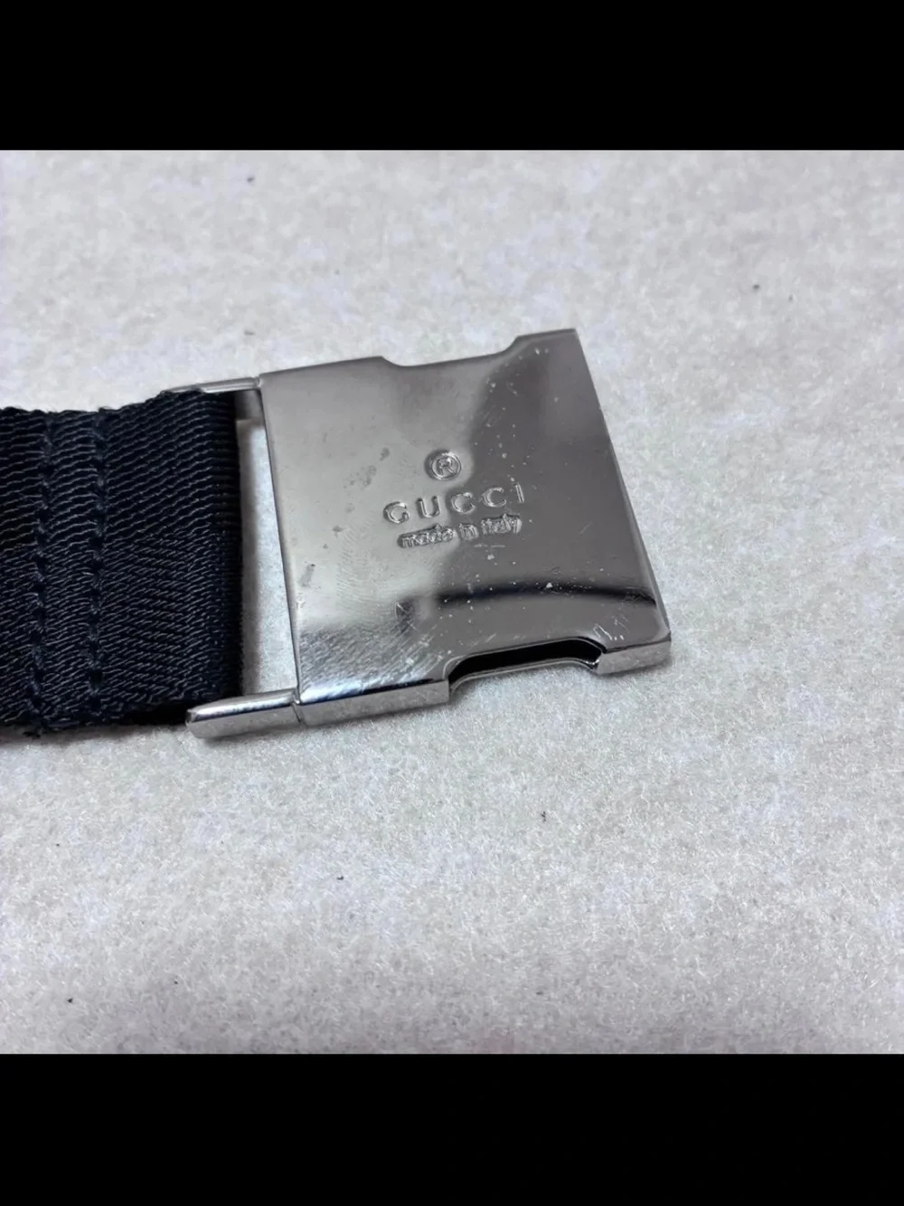 Gucci Black Nylon Dual-Pocket Belt Bag